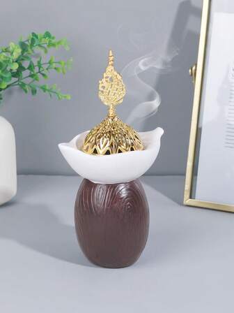 1 Piece/1 Set Of Nordic Resin Incense Burner And Aroma Diffuser. Suitable For Christmas Table Centerpiece Incense Burner, Home Party Decoration, Birthday Party Decoration, Christmas Decoration, Valentine's Day Decoration, Holiday Event Decoration, Hotel Decoration, Exquisite Room Decoration, Coffee Shop Reading Corner,