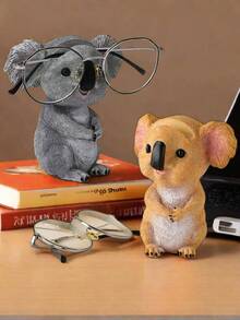 1 pieza Soporte decorativo para gafas de resina con diseño de koala, adorno para el hogar