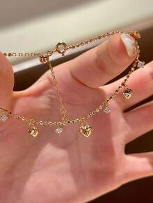 1颗925纯银闪亮钻石心形珠子，适合女士手链、手镯DIY饰品制作和日常搭配，是女孩的理想配饰。 - 愛心閃鑽 - 查看 9