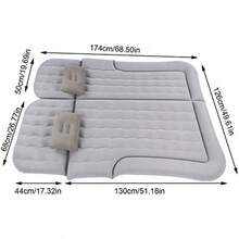 Colchón para Automóvil Inflable con Bomba, Asiento Trasero con Colchón de Aire para Diferentes Áreas de Carga, Material Flocado y PVC, Adecuado para Uso Doméstico y Exterior 808SUV (2) - 2 - Ver 2