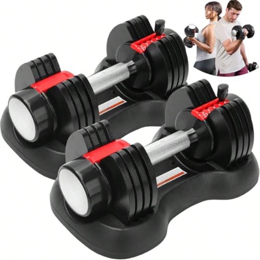 Koreal Adjustable Dumbbells Set 2Pack 11KG Dumbbell Set 2.5 To 11KG ...