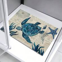 حصيرة الحمام غير الانزلاقية، حصيرة حمام ناعمة مريحة مع فتحات تصريف، حصيرة استحمام من مادة البي في سي بتصميم لوفة للتدليك، للاستخدام في الحمام والأماكن الرطبة، سريعة التجفيف