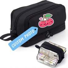 Personalized Customized Pen Bag And Stationery Box For Boys And Girls - Resistant To Dirt, Wash-Free, Large Capacity, Quality Pencil Box, Customized Photos/Names, Back-To-School Season, Back-To-School Supplies Gift For Mom Halloween Edit Back To School Campus Style Campus Style High School Supply Merry Christmas