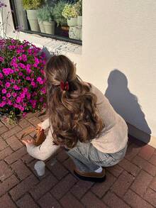 HoloChill 女士休闲纯色露肩罗纹套头毛衣，夏季休闲新品嘉年华 - 灰色 - 查看 2