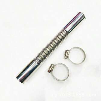 1pc Stainless Steel Exhaust Pipe Accessory With Spiral Pattern For Parking Heater, Warmer Exhaust Pipe Extension