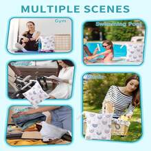 1 Packung wasserdichte wiederverwendbare Nass-Trocken-Taschen, Strand Pool Gym Tasche Yoga Toilettenartikel Kinderkrippe Organizer für Badeanzug, nasse Kleidung