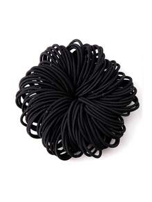 200/100/50/30/20 Pieces Black Hair Ties For Thick And Curly Hair Ponytail Holders Hair Elastic Suitable For Daily Life Hair, Tie Hair, Christmas Make-Up, Bride Make-Up, Outdoor Hair, Shower And Elastic Band Hair Rubber Bands Hair Rope ,Party ,Home,Skincare Accessories