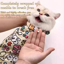 1pc Cat Grooming Wrap - For Feeding, Cleaning, Nail Trimming, Fur Cutting, Scratch Prevention, Escape Proof, Cat Burrito Wrap, Dog Towel And Cat Towel Cleaning Magic Cloth, Dog Towel And Cat Towel Grooming Essentials, Soft & Skin-Friendly Cat Wrap, Dog Towel And Cat Towel Supplies