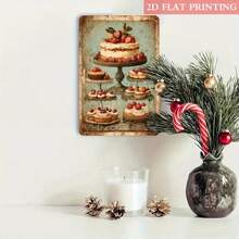 2D Flat, 2D Flat 1pc, Delicious Cakes Metal Sign, 8x12 Inch Iron Wall Decor, Rustic Charm, Suitable For Bakeries, Patisseries, And As A Gift For Baking Enthusiasts., 2D Flat, Perfect For Room Decor - 1PC - 查看 7