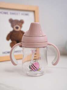 1pc Kids Tritan Duck Beak Water Bottle With Handle