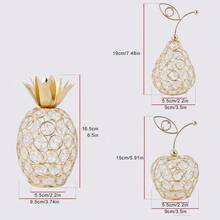 Ornement d'ananas en cristal, figurine de fruits artificiels, statue de fruits en verre, centre de table de dessus de table