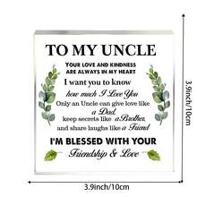2D Acrylic Decorative Ornament Gift For Uncle - Express Your Love And Gratitude, Unique Home And Office Decor For Birthday, Housewarming From Niece/Nephew/Sibling - Ornaments - View 2