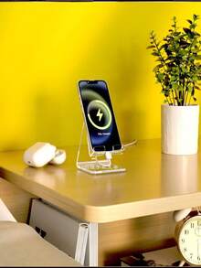 Set Of Acrylic Phone Holder, Transparent Phone Holder, Suitable For Desktop Phone Base, Transparent Phone Holder Compatible With Major Brands Of Phones