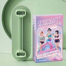 حزام مقاومة قابل للتعديل بشكل 8، فاتح الكتف للنساء ومدرب الظهر، حزام مرن منزلي للياقة البدنية من 6 خيوط