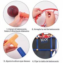 Juego de baloncesto de 1 pieza, con 2 pelotas y aro, ideal para interiores y exteriores, ideal para cumpleaños, juegos y pasatiempos, deportes y juegos al aire libre, juguetes deportivos.