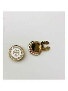 2pcs Round Shirt Button Covers, Elegant Decorative Cufflinks, Rhinestone Rose Decoration. These Exquisite Button Covers Are Suitable For Men's And Women's Shirts And Can Be Worn In Just 3 Seconds. They Are The Perfect Choice For Holiday And Birthday Gifts.