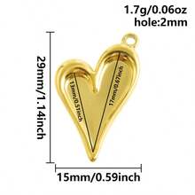 2 pezzi di ciondoli in acciaio inossidabile con forme assortite, inclusi rettangolo, ovale, goccia d'acqua, cuore, quadrato, per fai da te con resina, gocce d'olio, pietre, charms geometrici di alta qualità per la realizzazione di gioielli e decorazioni casual quotidiane