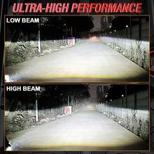 Bombillas LED para faros de coche/motocicleta H4 Proyector de lente 300W Canbus Turbo 6000K H4 Haz alto/bajo Luz antiniebla LED Diodo Enchufe y listo 12v 24v - H4 - Ver 12