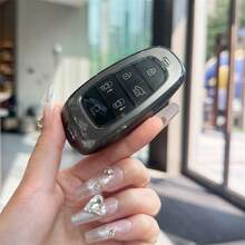 1 件 TPU 材质汽车钥匙保护壳，专用钥匙扣盖，适用于 Sonata、Fe、Tucson、Palisade 2019-2023 款车型 - 透色系列 - 查看 8