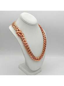 Cuban Link Chain 14MM-22MM Solid Handmade Jewelry Miami, Gift Birthday Fathers Day Anniversary, HipHop Jewelry, Rose Gold Plated, Gift For Him - 16MM (0,62 inch) - Xem 9