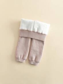 1 件婴儿厚保暖舒适打底裤，秋冬