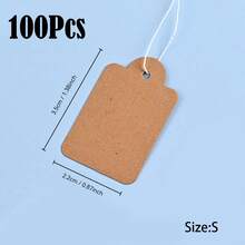100-200 Stück weiße Markierungsetiketten Geschenkanhänger mit Schnur, Schmuck-Hängeschilder, Preisschilder mit Schnur, leere Beschriftungsetiketten zum Preisauszeichnen von Geschenken, Schmuck, Kleidung, Waren-Preisschilder, Bekleidungsetiketten, Party-Geschenkanhänger - Verschiedenfarbig - Übersicht 8
