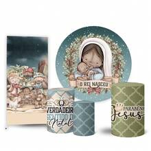 Trio Of Cylindrical Covers + 1.50m Round Panel + Christmas Side Panel - K2NAT0047 - 查看 1