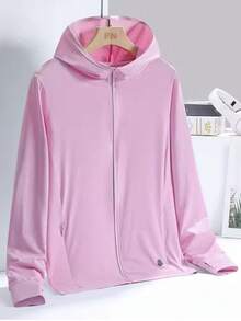 Lightweight Full Zip Jacket UPF 50+ Hood For Hiking Fishing And Outdoors - 羅莎 - 查看 1