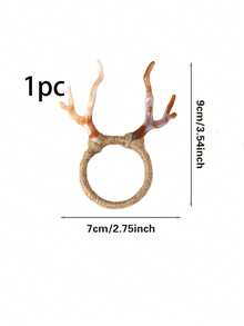1/2/4pcs Christmas Deer Horn Napkin Rings, Christmas Hotel Dining Table Decor Napkin Holders, Christmas Deer Horn Napkin Paper Holders, Christmas Napkin Clips, Suitable For Christmas Party Dining Table Cloth Decoration