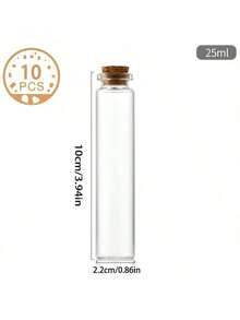 Tragbare Mini Flaschenlagerung, praktische korkverschlossene Glasgläser, hochdicht kompakte Glasflaschen