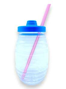 Dulceros O Barriles Vitroleros Mini Con Popotes Colores Fiestas 10pzs 500ml - Multicolor - Ver 5