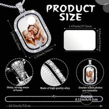 30PCS Sublimation Rhinestone Trays Pendant Set, Including 6 Double Sided Blank Rhinestone Bezel Trays, 6 Thick Chains With 12 Sublimation Discs And 6 Storage Bags, Jewelry Making Kit, DIY Crafts, Ideal For Birthday Gifts, Party, Anniversary, Holiday Gifts (Silvery) - 30件 - 查看 3