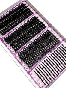 20 Trays 390 Clusters 60+80+100D Individual Eyelash Clusters + Eyelash Glue 10-18mm Mixed Length Fluffy CC/DD Curl Hot Melt Individual Eyelash Clusters 0.05/0.07 Eyelash Extension Wispy DIY Beginner Eyelash Extension Segmented False Eyelashes Artificial Mink False Eyelashes Self-Adhesive False Eyelashes - 黑色 - 查看 2
