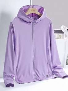 Lightweight Full Zip Jacket UPF 50+ Hood For Hiking Fishing And Outdoors - 羅莎 - 查看 4