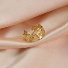New 18K Stainless Steel Fashion Ring, The Opening Design Can Be Adjusted In Size - 17-dourado - View 7
