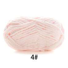 1pc Velvet Soft Yarn, Approx. 50g/Pc, 60m/Pc, Handmade DIY Medium Thick Knitting Yarn, Fluffy Polyester Soft Knitting Yarn, Suitable For DIY Crafts, Knitting And Crocheting Scarves, Hats, Shoes, Bags, Pads, Dolls, Blankets, Slippers, Handmade Crochet Projects (Random Packaging)