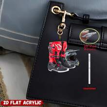 Breloc acrilic 2D pentru entuziaștii curselor de motociclete, decorațiune pentru rucsac și cheie de mașină, decorațiune pentru petrecerea de Crăciun, înapoi la școală pentru tineri
