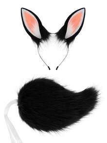 Sexy Rabbit Costume Accessories Set, Cute Plush Cosplay Outfit For Party, Stage Performance, Intimate Prop Set - Multicolor - View 5