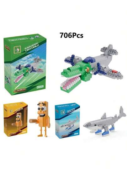 Tung Tung Sahur‌ Figure Block Toy Tralalero Tralala‌,LiriLi Larlla‌,‌Boneca Ambalam‌ Figure Toys Building Blocks Gift Party Favors