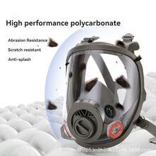 6800A Full Face Respirator Mask, Gas Mask For Acid/Organic/Ammonia, Paint, Chemical, Pesticide, Laboratory, Anti-Dust, Multifunction Filters