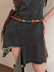 1 chiếc thắt lưng váy đính hạt kiểu Bohemian - Phụ kiện cổ điển đa năng, phù hợp cho các buổi đi chơi thường ngày, đi học, đám cưới và tiệc tùng, trang trí ngày Valentine, quà tặng cho bạn bè nữ. - A - Xem 3