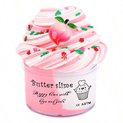 70 ml Réservoir unique, Rose Rose, Set de slime à double couleur, Kit de slime au beurre, Faveurs de fête Slime Putty Toys pour le Nouvel An, Paquet de slime Cute Stuff Panier Fourre-tout, Super doux et non collant. (1 paquet d'accessoires aléatoires n'inclut pas le slime, non recommandé)