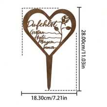 2D Acrylic Heart-Shaped Memorial Plaque - With Personalized Space To Commemorate And Mourn, Suitable For Garden, Yard Or Gravesite - Contemporary Outdoor Memorial Decoration For Loved Ones, Gravesite Decor | Heart-Shaped Decor | Memorial Day Decoration