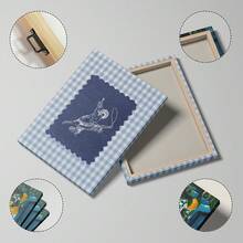 1pc Vintage Striped Rodeo Wall Art Picture Western Cowboy Prints Canvas Paintings Giddy Up Horse Posters Rustic Mid Century Modern Decor For Bedroom, Living Room, Or Apartment ,Dorm Room Decor Gift For Her Unframed