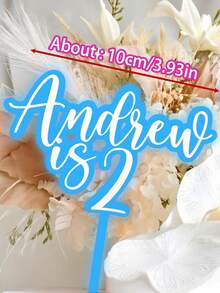 1 chiếc phụ kiện trang trí bánh kem bằng acrylic cá nhân hóa, có thể tùy chỉnh tên và số - Trang trí tiệc sinh nhật, không cần điện, thiết kế nhẹ, phù hợp cho bánh kem, bánh cupcake và các món tráng miệng, đồ dùng tiệc tùng | Mũ trang trí bánh kem cá nhân hóa | Phụ kiện trang trí nhẹ - Nhiều màu - Xem 10