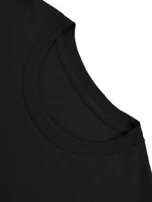 Camiseta unisex de San Valentín estilo occidental para mujeres |   Camiseta con patrón de vaquero occidental Howdy Valentine, impresión de corazón rosa y botas de vaquero, camiseta casual de manga corta y cuello redondo, verano, ropa casual y eventos temáticos, diseño divertido - Negro - Ver 3