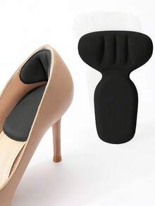 1 Pair/2 Pairs Heel Grips Liner Cushions Inserts For Loose Shoes, Heel Pads Snugs For Shoe Too Big Men Women, Filler Improved Shoe Fit And Comfort, Prevent Heel Slip And Blister  Plain    Basics  Cute    Plain / Plain Toe      Plain    Cute    Plain / Plain Toe - 黑色 - 查看 2