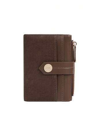 Baellerry 1pc Women Short Wallet Fashion Multi-Card Slots Zipper Coin Purse Contrast Color Card Holder For Women Money Wallet Mini Wallet Purse Wallet Fall Autumn Small Wallet For Men Men Wallet Leather