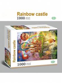 Rompecabezas estático de 1000 piezas para adultos, rompecabezas de papel para familiares y amigos, juguete de tren, juego de rompecabezas de mesa - Multicolor - Ver 1