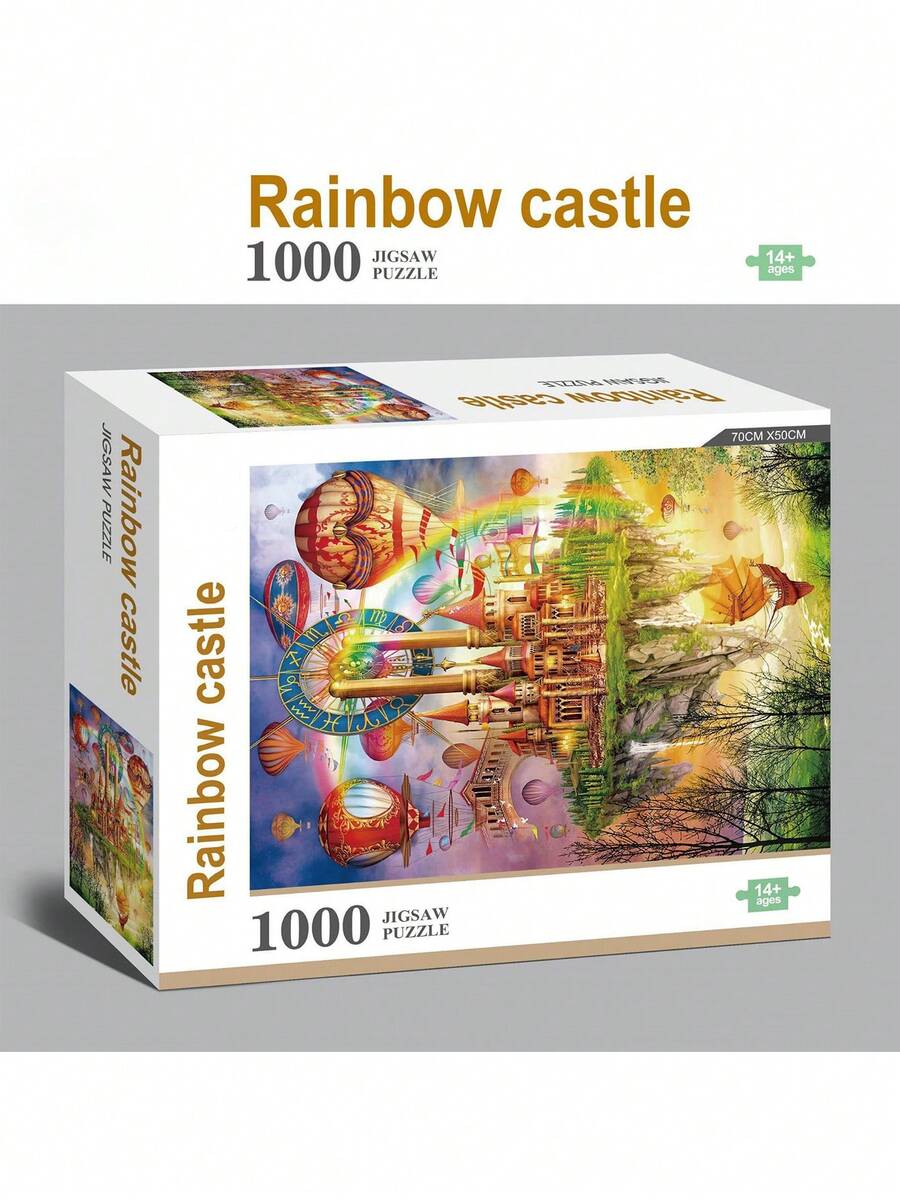 Rompecabezas estático de 1000 piezas para adultos, rompecabezas de papel para familiares y amigos, juguete de tren, juego de rompecabezas de mesa - Multicolor - Ver 1